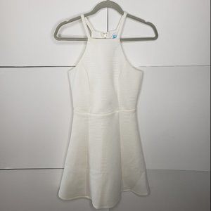 Dina Be White Lined Halter Dress NWT Small